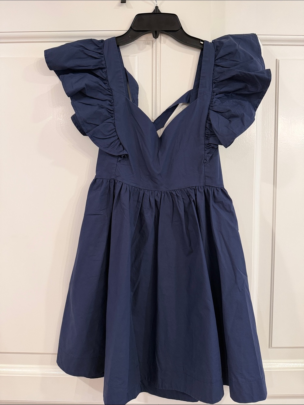 DO+BE Navy Ruffle Sleeve Mini Dress